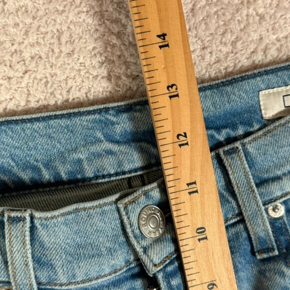 AYR Womens Secret Sauce Comfort Wide Leg Stretch Jean Sz 30 Blue Boho Distressed - Picture 9 of 11